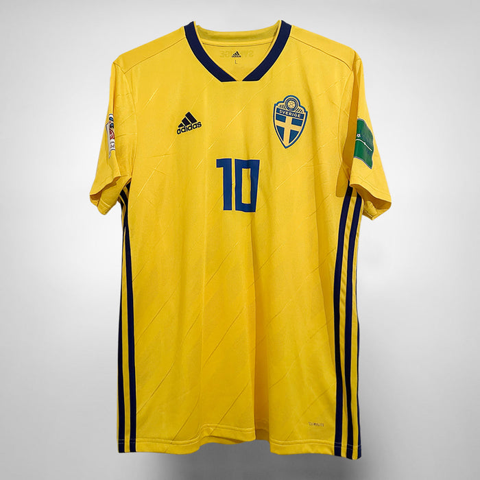 2018-2019 Sweden Adidas Home Shirt #10 Emil Forsberg - Marketplace