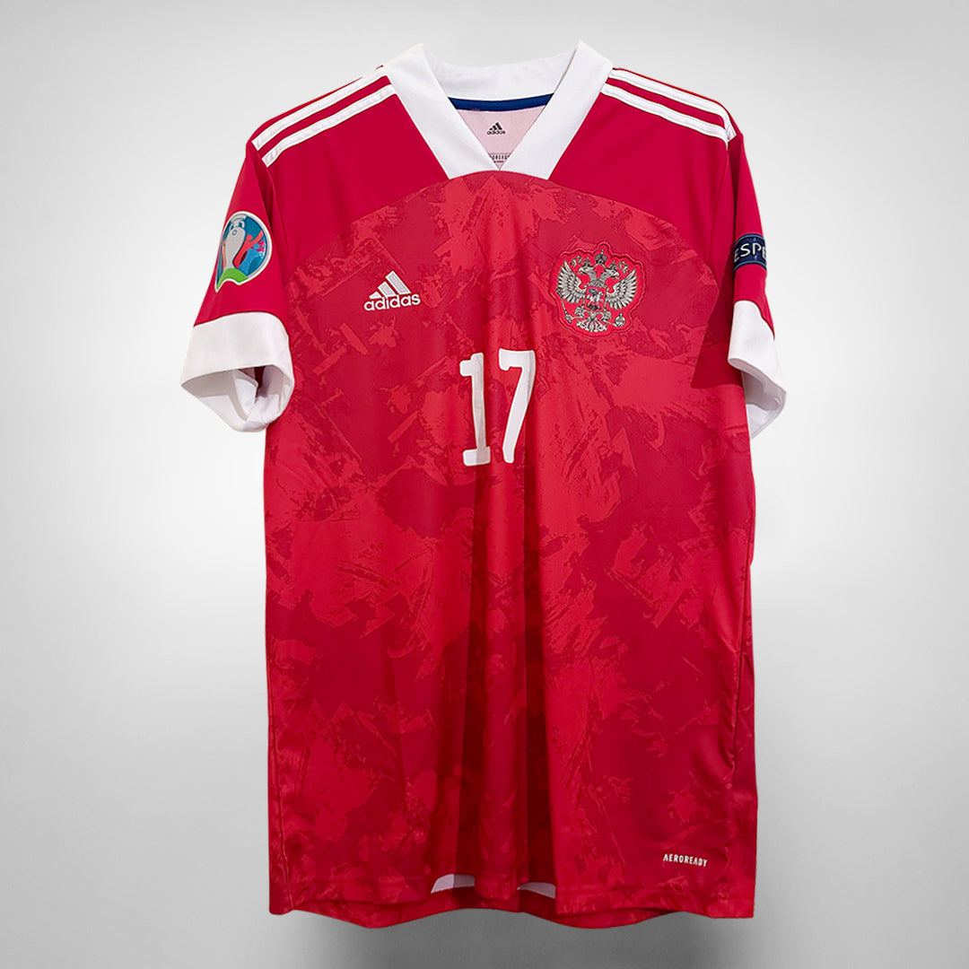 2020-2021 Russia Adidas Home Shirt #17 Aleksandr Golovin  - Marketplace
