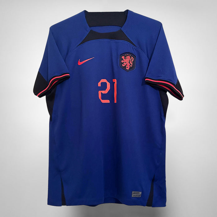 2022-2023 Netherlands Nike Away Shirt #21 Frenkie De Jong  - Marketplace