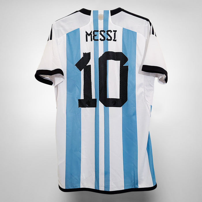 2022-2023 Argentina Adidas Home Shirt #10 Lionel Messi (2 Stars)  - Marketplace