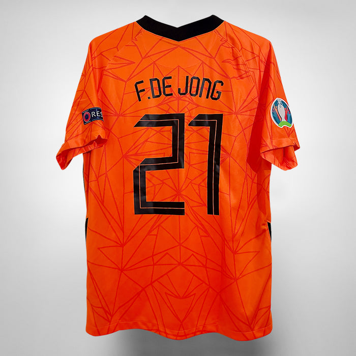 2020-2021 Netherlands Nike Home Shirt #21 Frenkie De Jong  - Marketplace