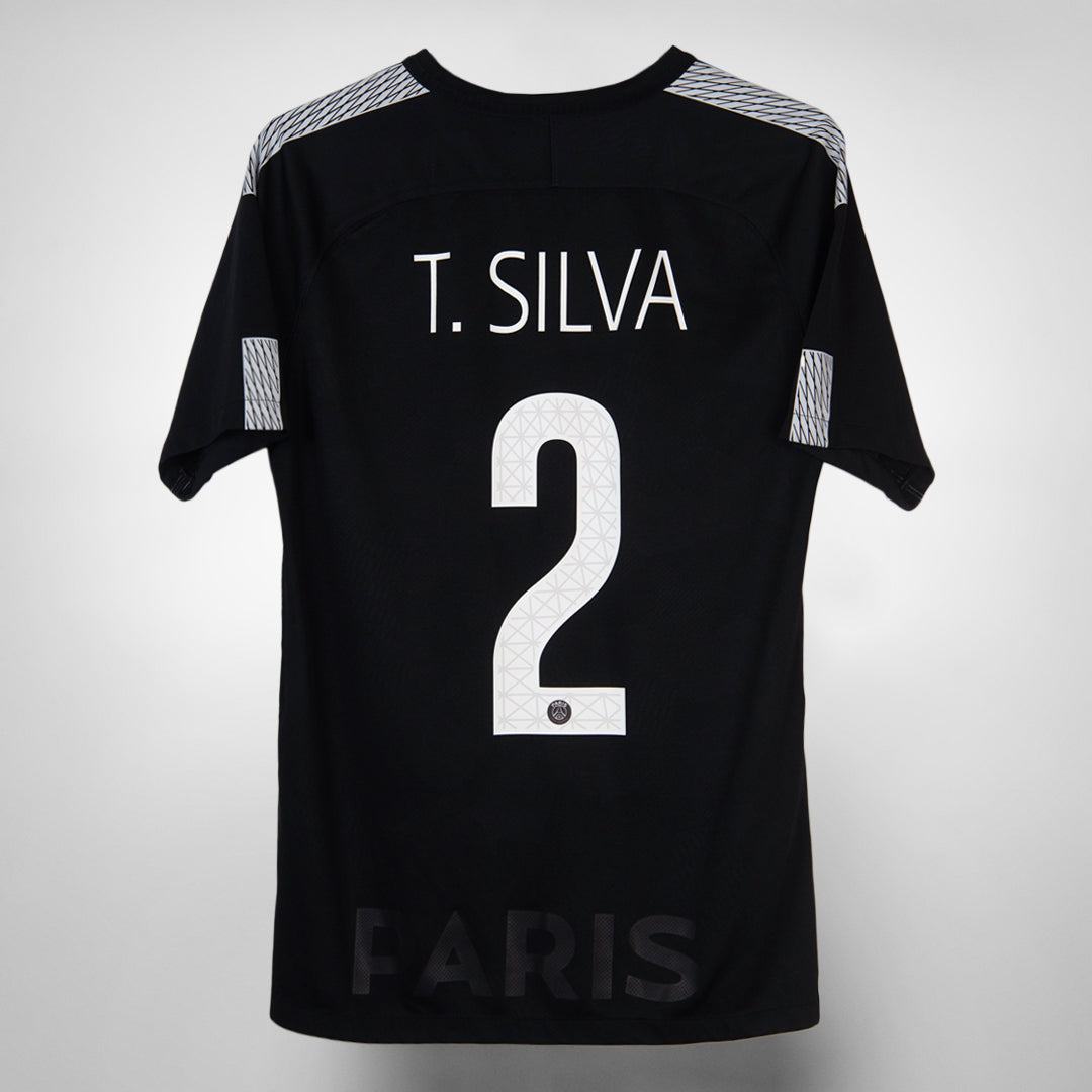 2017-2018 PSG Paris Saint-Germain Nike Third Shirt #2 Thiago Silva