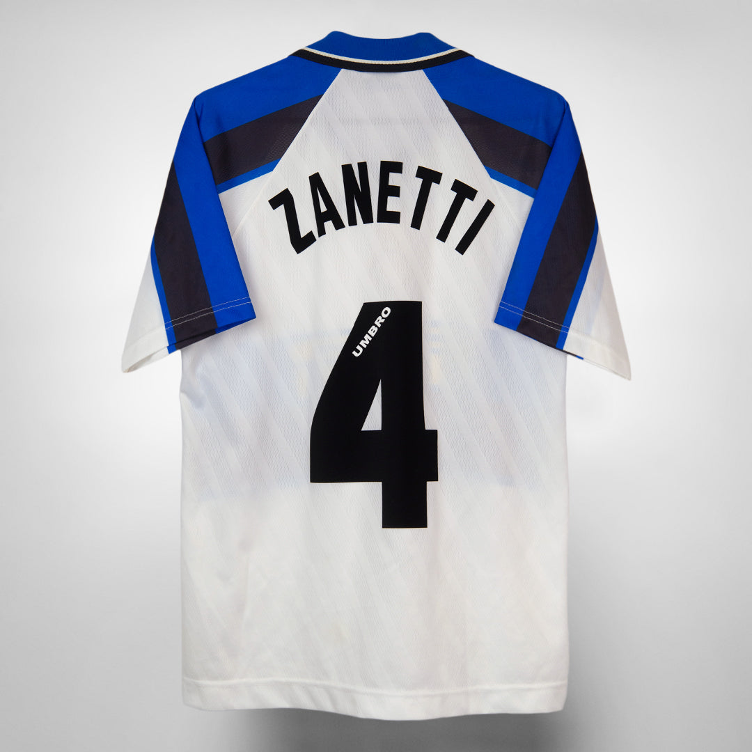 1996-1997 Inter Milan Umbro Away Shirt #4 Javier Zanetti