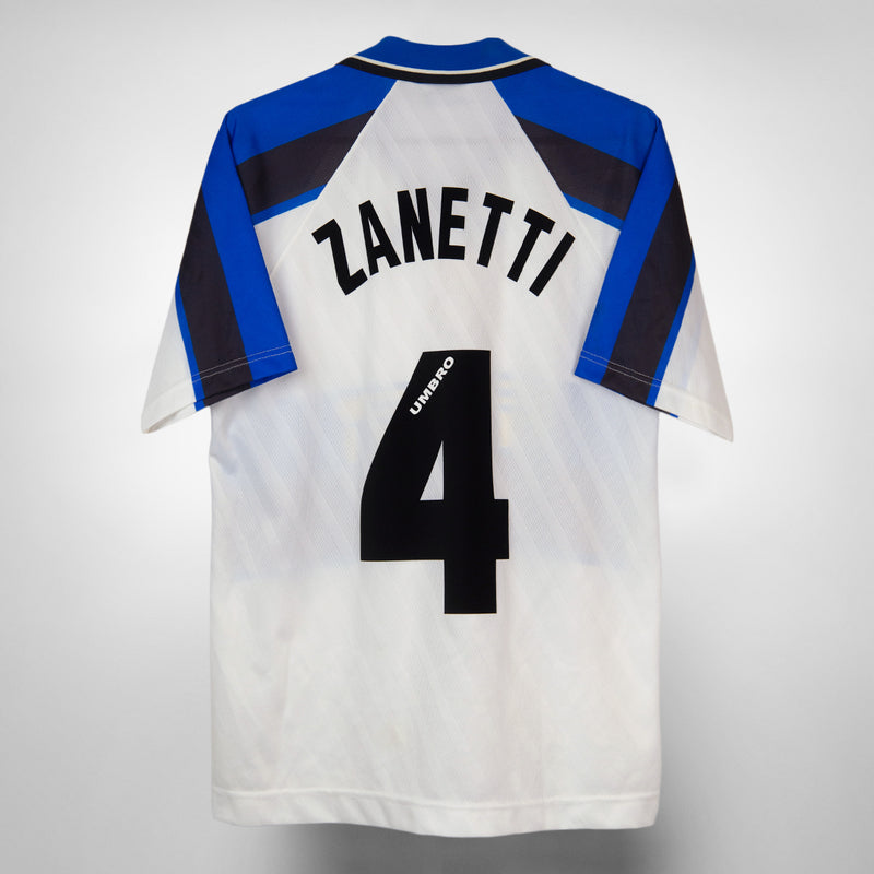 1996-1997 Inter Milan Umbro Away Shirt #4 Javier Zanetti