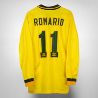 1994-1996 Brazil Umbro Home Shirt #11 Romario