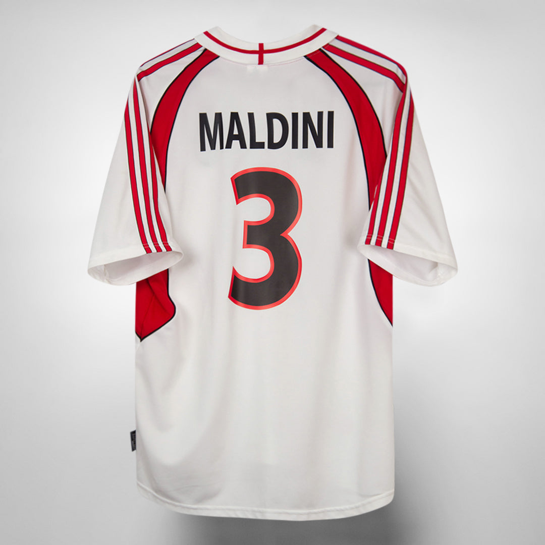 2001-2002 AC Milan Adidas Away Shirt #3 Paolo Maldini