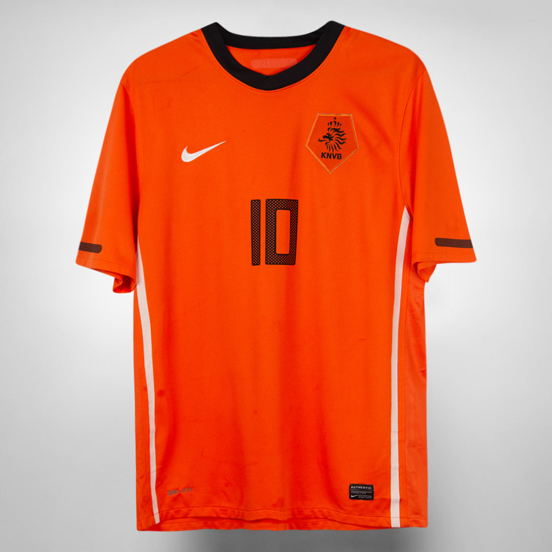 2010-2011 Netherlands Nike Home Shirt #10 Wesley Sneijder