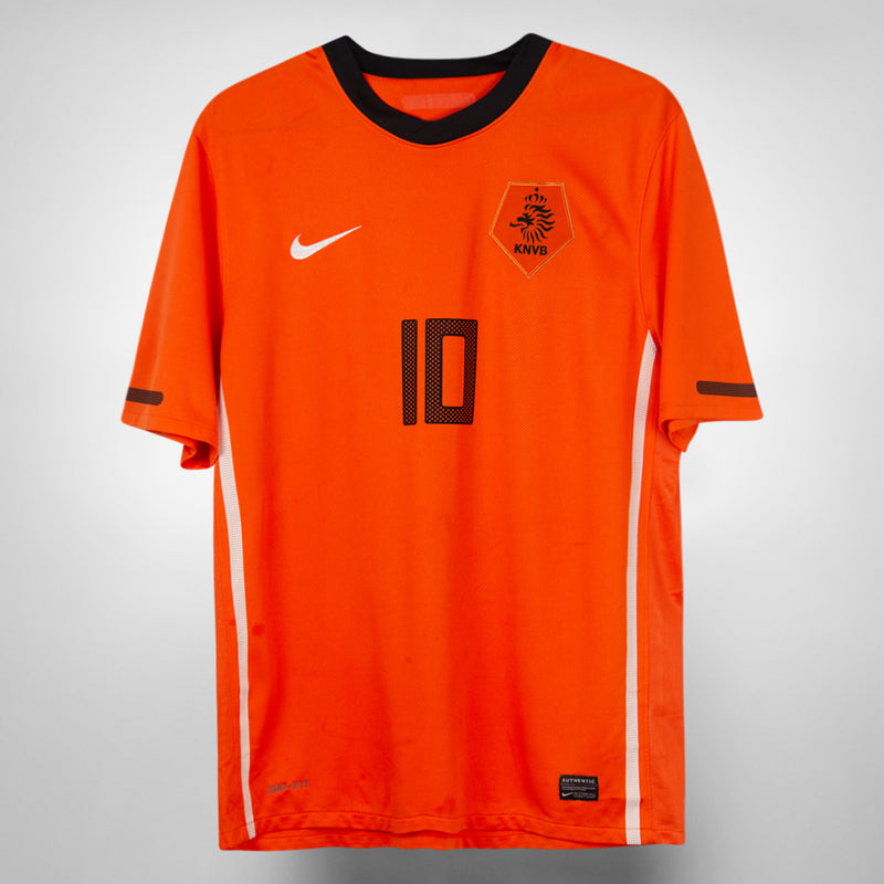 2010-2011 Netherlands Nike Home Shirt #10 Wesley Sneijder