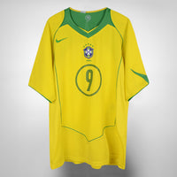 2004-2005 Brazil Nike Home Shirt #9 Ronaldo Nazario - Marketplace
