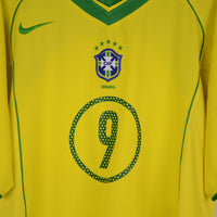 2004-2005 Brazil Nike Home Shirt #9 Ronaldo Nazario - Marketplace