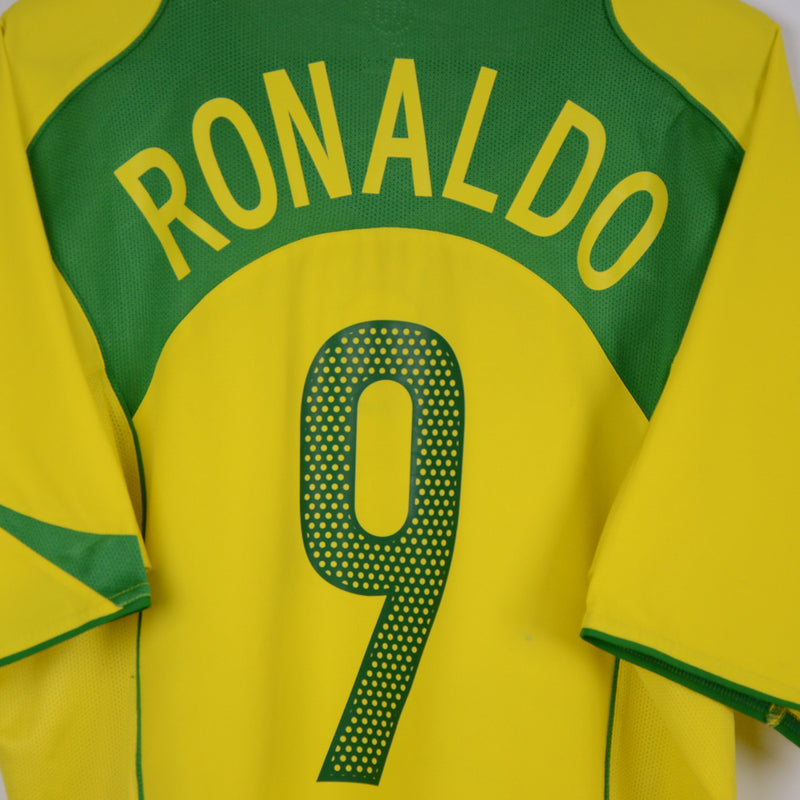 2004-2005 Brazil Nike Home Shirt #9 Ronaldo Nazario - Marketplace