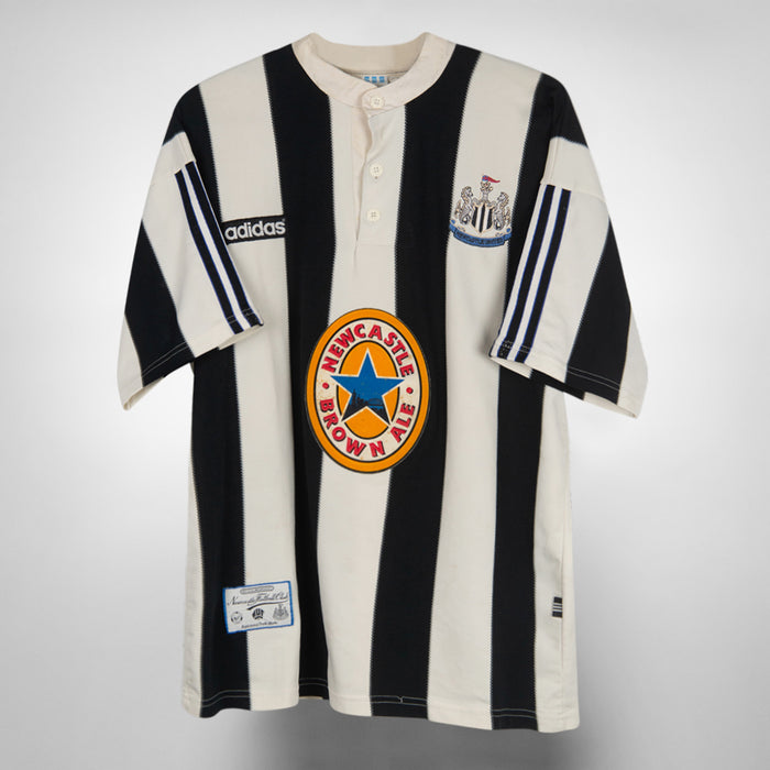 1995-1996 Newcastle United Adidas Home Shirt #9 Alan Shearer