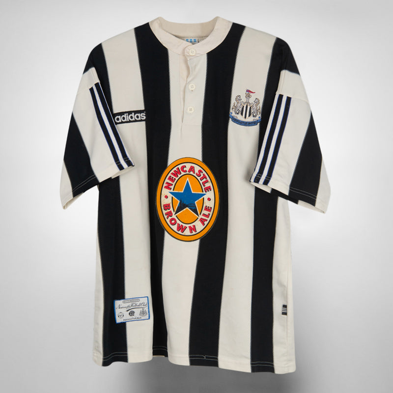 1995-1996 Newcastle United Adidas Home Shirt #9 Alan Shearer