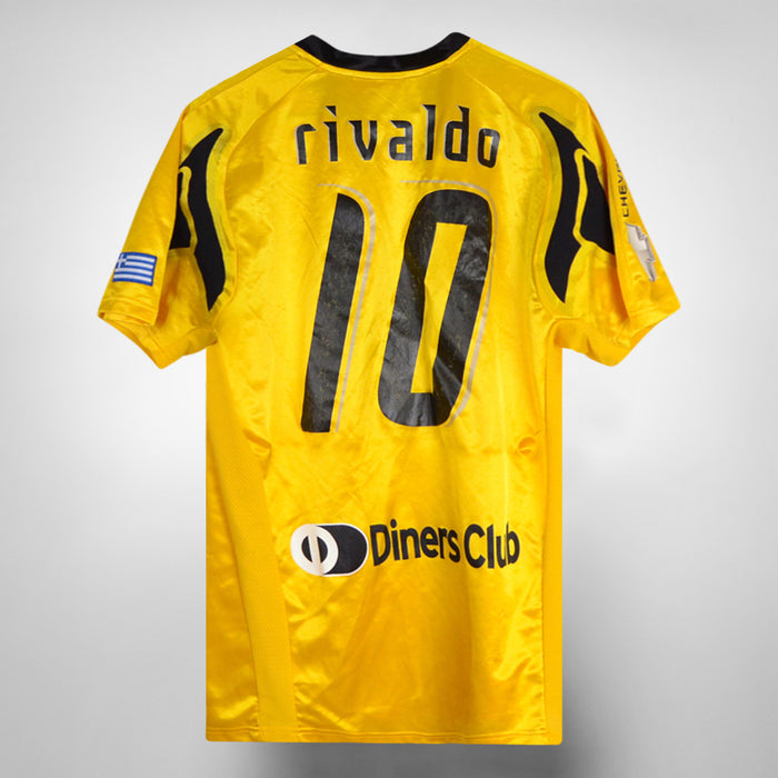 2007-2008 AEK Athens Puma Player Spec Home Shirt #10 Rivaldo - Marketplace