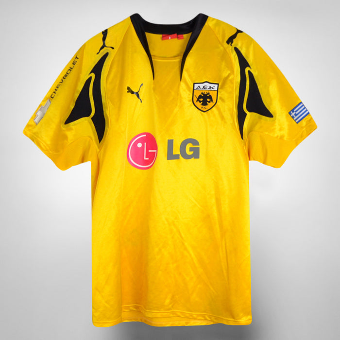 2007-2008 AEK Athens Puma Player Spec Home Shirt #10 Rivaldo - Marketplace