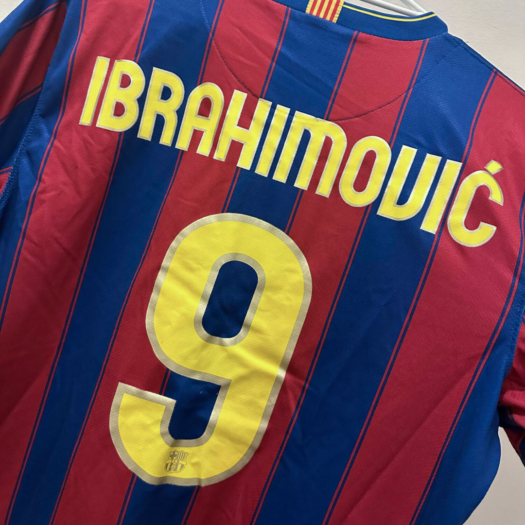 2009-2010 Barcelona Nike Home Shirt #9 Zlatan Ibrahimovic - Marketplace