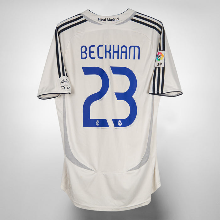 2006-2007 Real Madrid Adidas Home Shirt #23 David Beckham