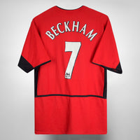 2002-2004 Manchester United Home Shirt #7 David Beckham - Marketplace