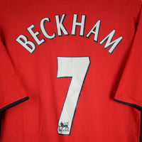 2002-2004 Manchester United Home Shirt #7 David Beckham - Marketplace