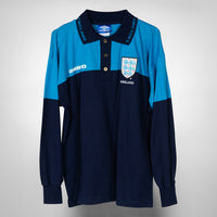 1996 England Umbro Long Sleeve Polo Shirt - Marketplace