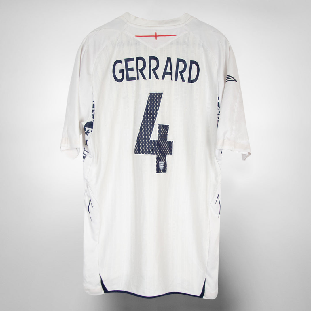 2007-2009 England Umbro Home Shirt #4 Steven Gerrard - Marketplace