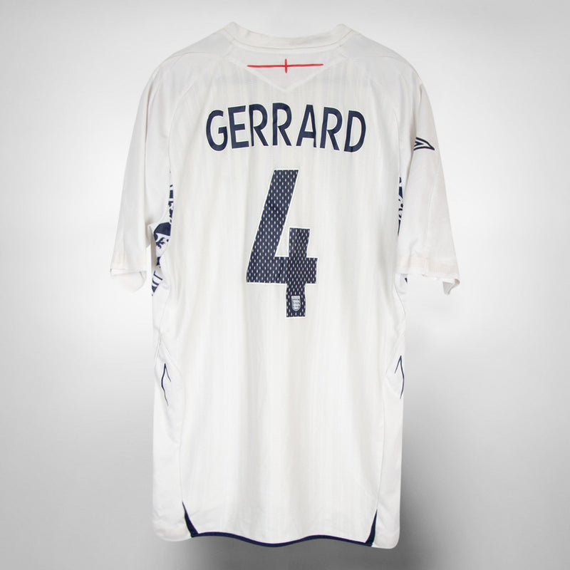 2007-2009 England Umbro Home Shirt #4 Steven Gerrard - Marketplace