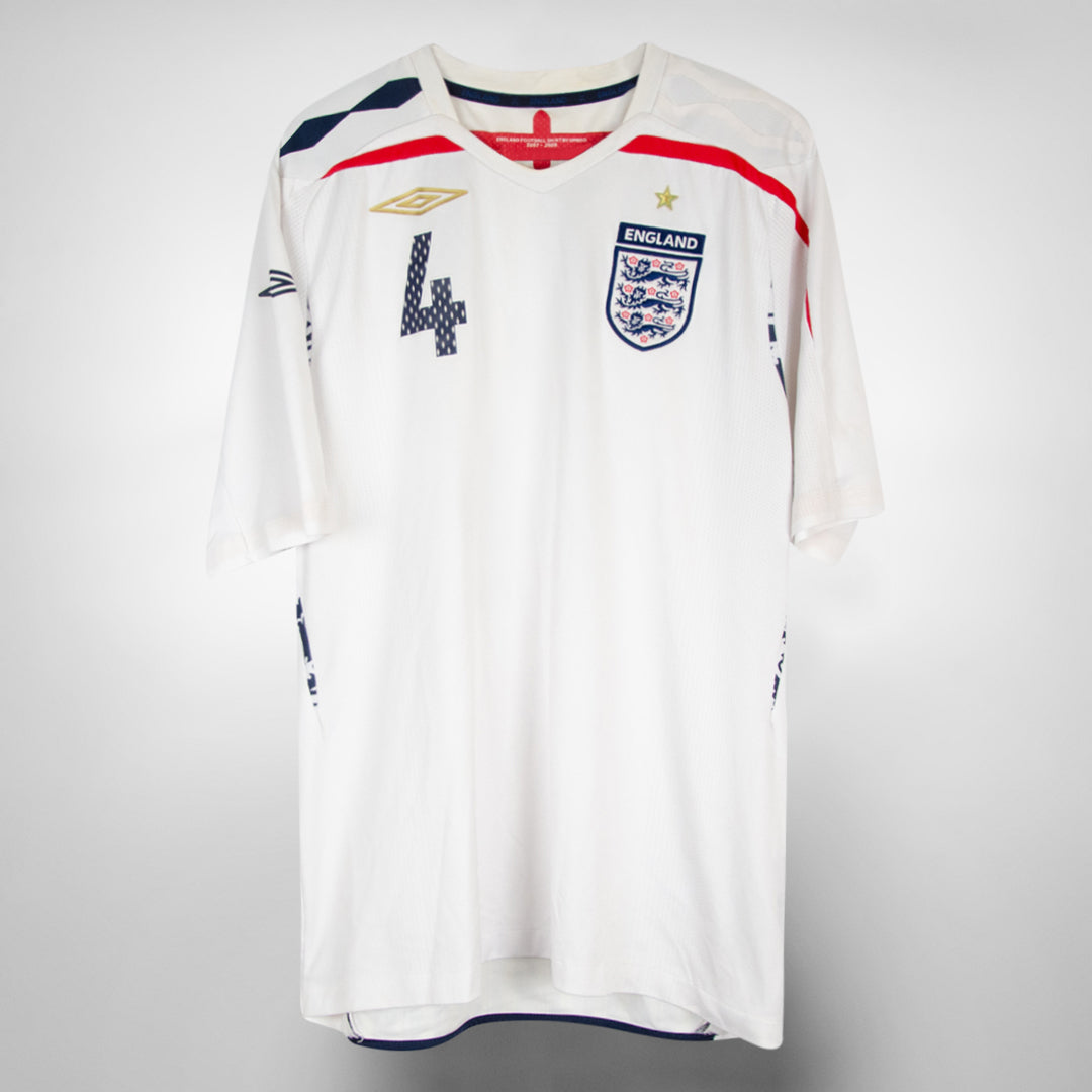 2007-2009 England Umbro Home Shirt #4 Steven Gerrard - Marketplace