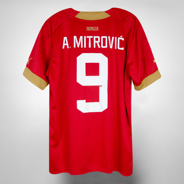 2022-2023 Serbia Home Shirt #9 Aleksandar Mitrovic - Marketplace