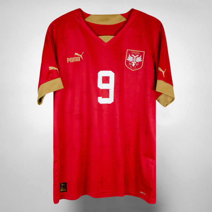 2022-2023 Serbia Home Shirt #9 Aleksandar Mitrovic - Marketplace