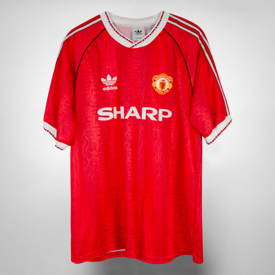1990-1992 Manchester United Adidas Home Shirt (2022 Adidas Originals Remake) - Marketplace
