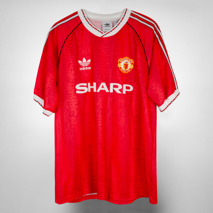 1990-1992 Manchester United Adidas Home Shirt (2022 Adidas Originals Remake) - Marketplace