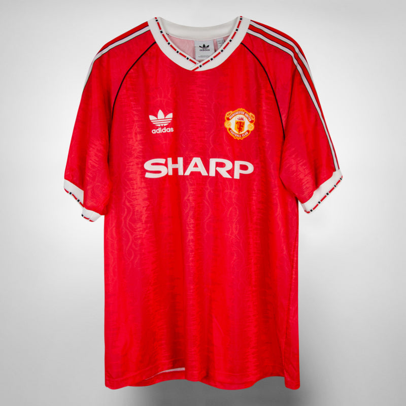 1990-1992 Manchester United Adidas Home Shirt (2022 Adidas Originals Remake) - Marketplace