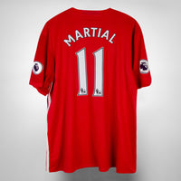 2016-2017 Manchester United Adidas Home Shirt #11 Anthony Martial - Marketplace
