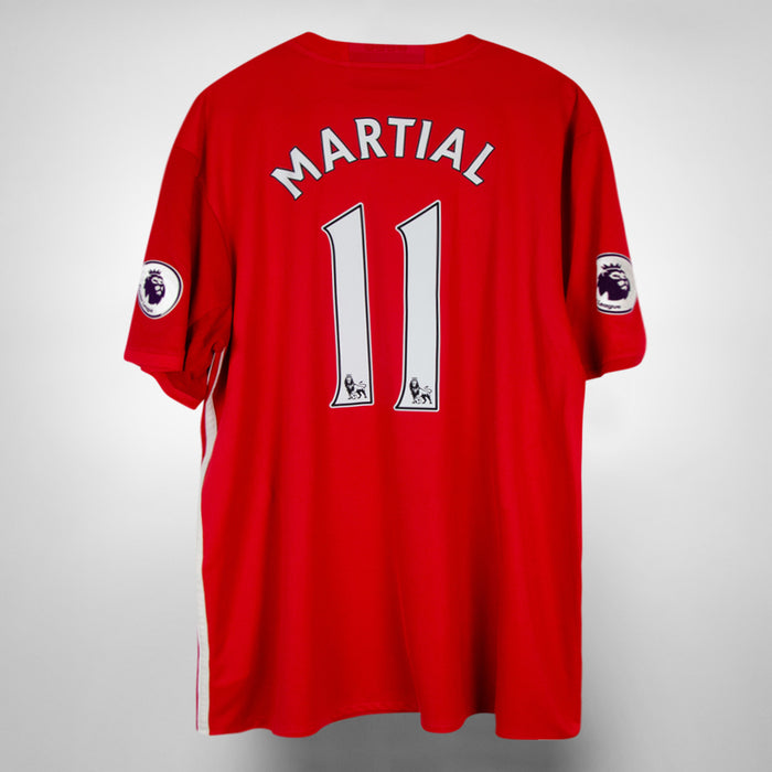 2016-2017 Manchester United Adidas Home Shirt #11 Anthony Martial - Marketplace