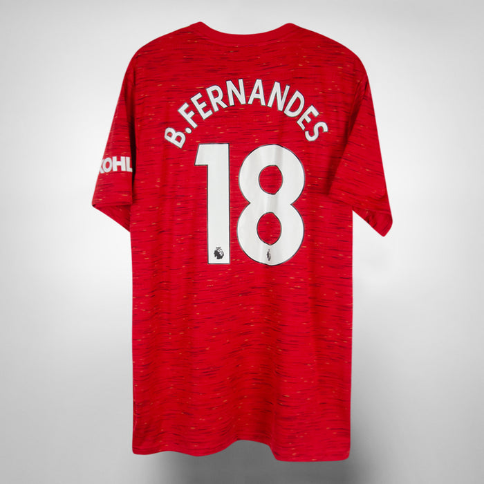 2020-2021 Manchester United Adidas Home Shirt #18 Bruno Fernandes - Marketplace