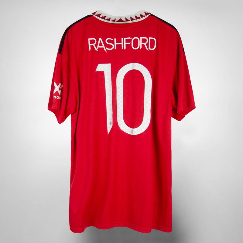 2022-2023 Manchester United Adidas Home Shirt #10 Marcus Rashford - Marketplace