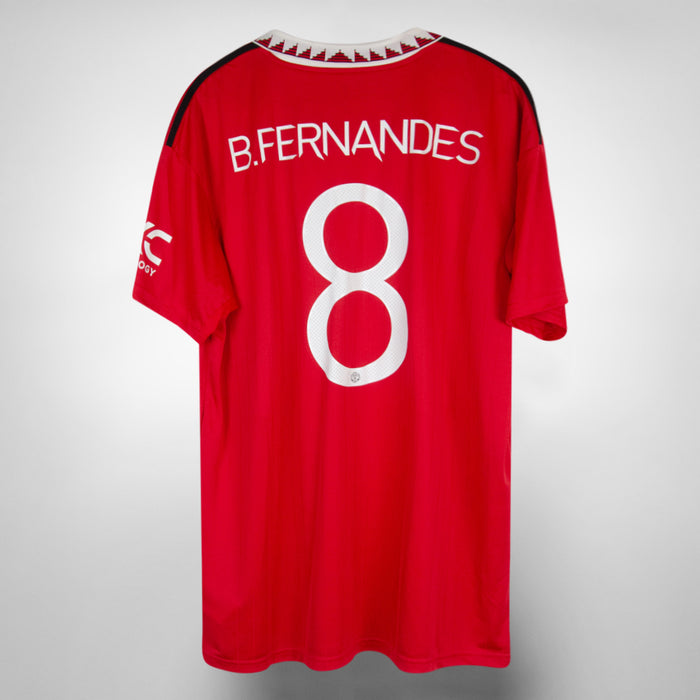 2022-2023 Manchester United Adidas Home Shirt #8 Bruno Fernandes - Marketplace