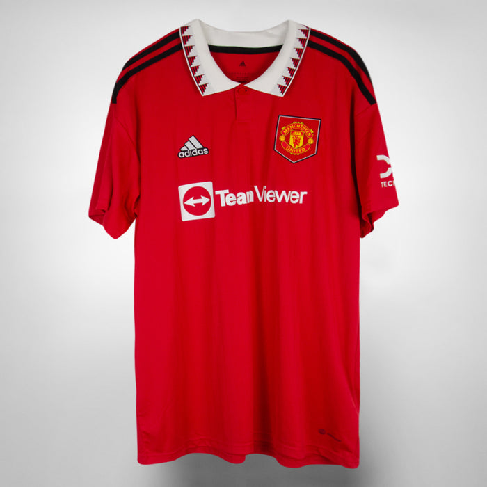 2022-2023 Manchester United Adidas Home Shirt #8 Bruno Fernandes - Marketplace
