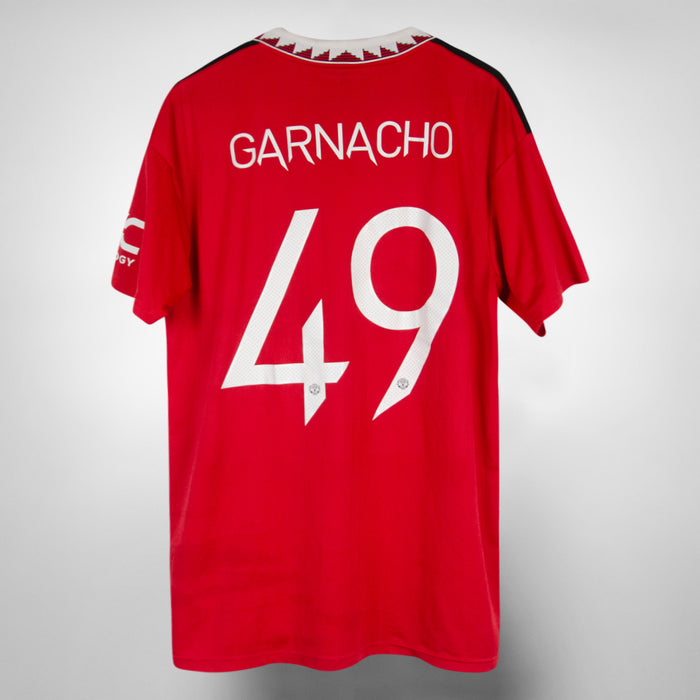 2022-2023 Manchester United Adidas Home Shirt #49 Alejandro Garnacho - Marketplace