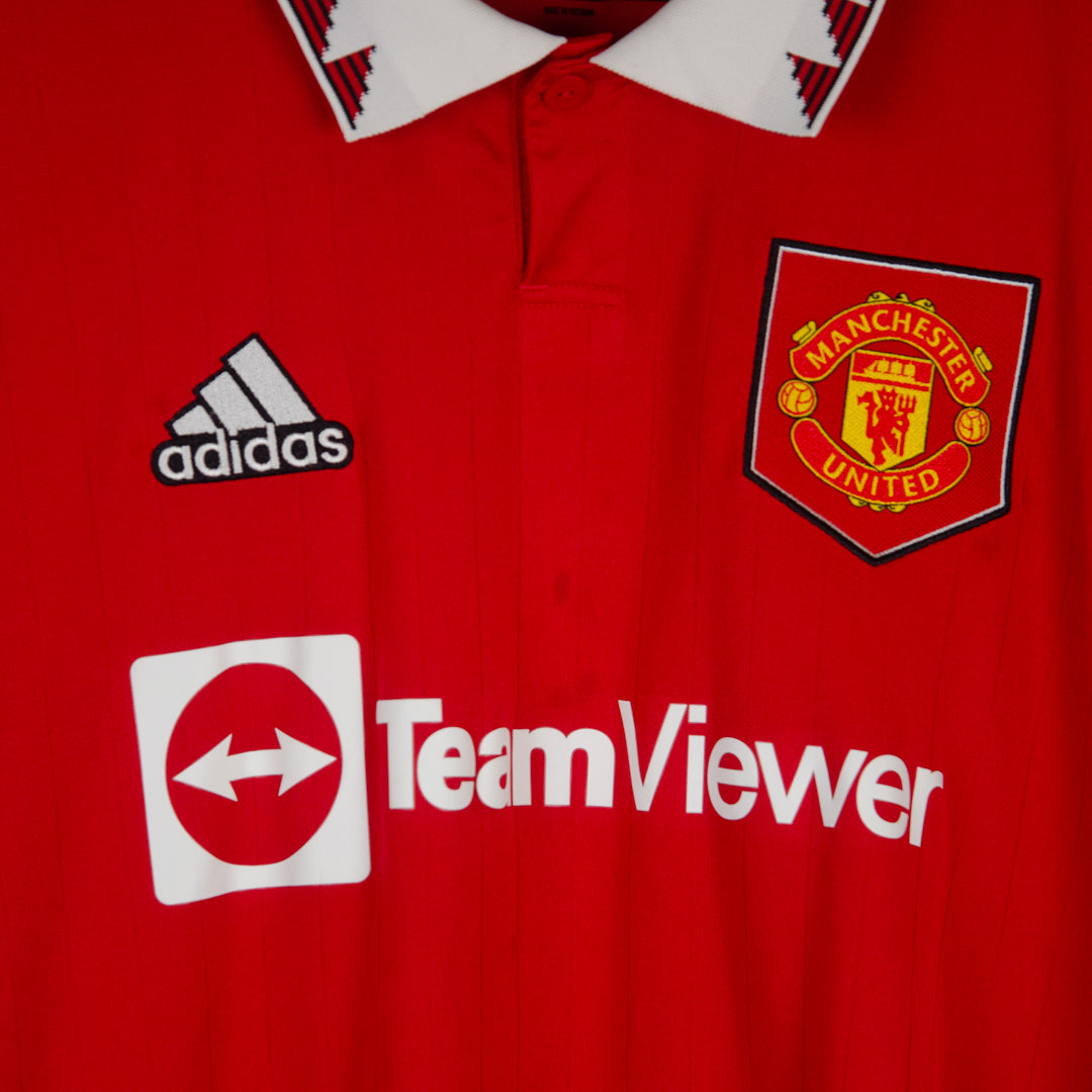2022-2023 Manchester United Adidas Home Shirt #49 Alejandro Garnacho - Marketplace
