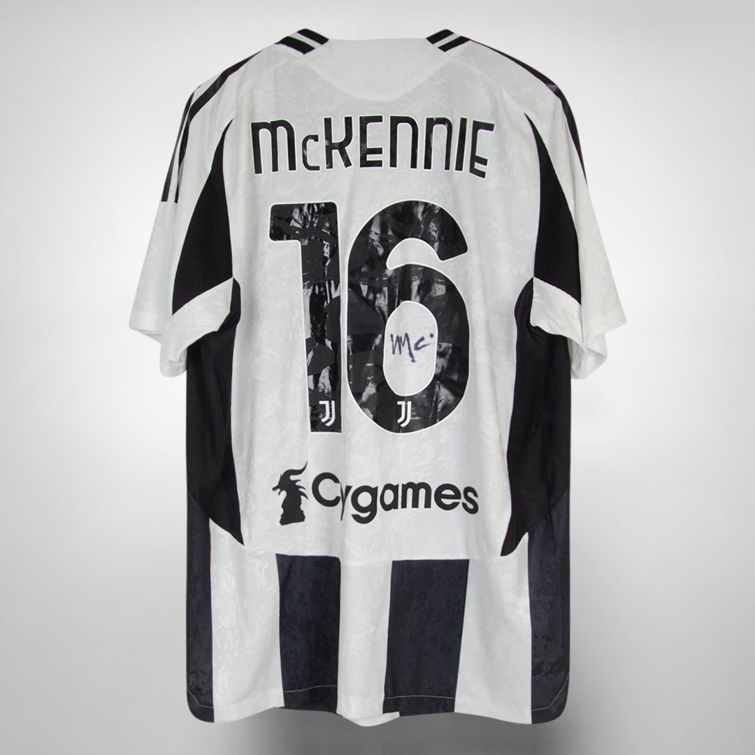 2024-2025 Juventus Adidas Match Issue Signed Home Shirt #16 Weston McKennie - Marketplace