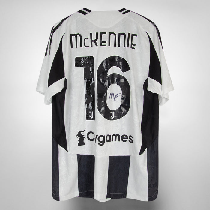 2024-2025 Juventus Adidas Match Issue Signed Home Shirt #16 Weston McKennie - Marketplace