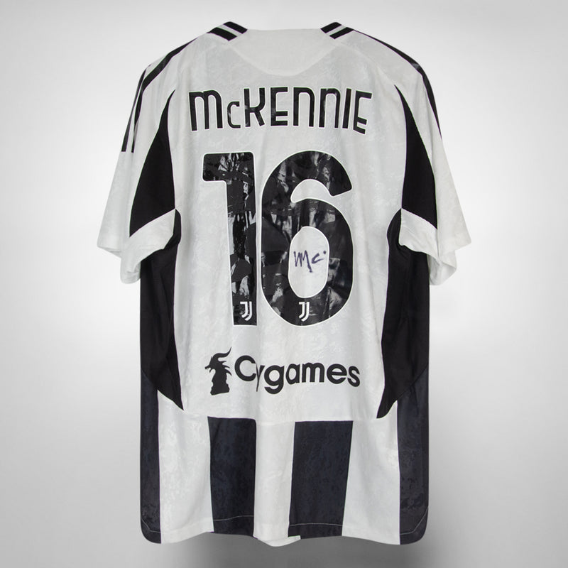 2024-2025 Juventus Adidas Match Issue Signed Home Shirt #16 Weston McKennie - Marketplace