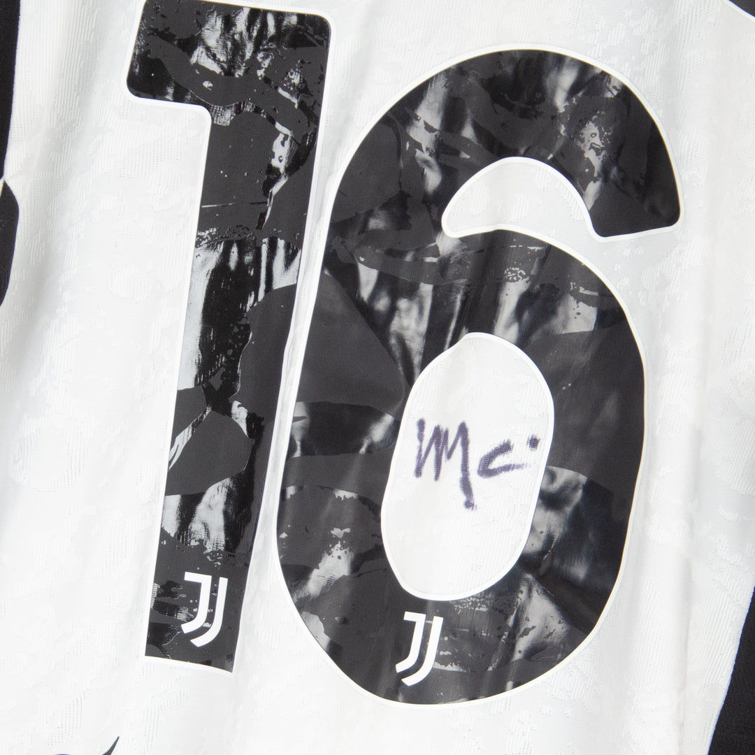 2024-2025 Juventus Adidas Match Issue Signed Home Shirt #16 Weston McKennie - Marketplace