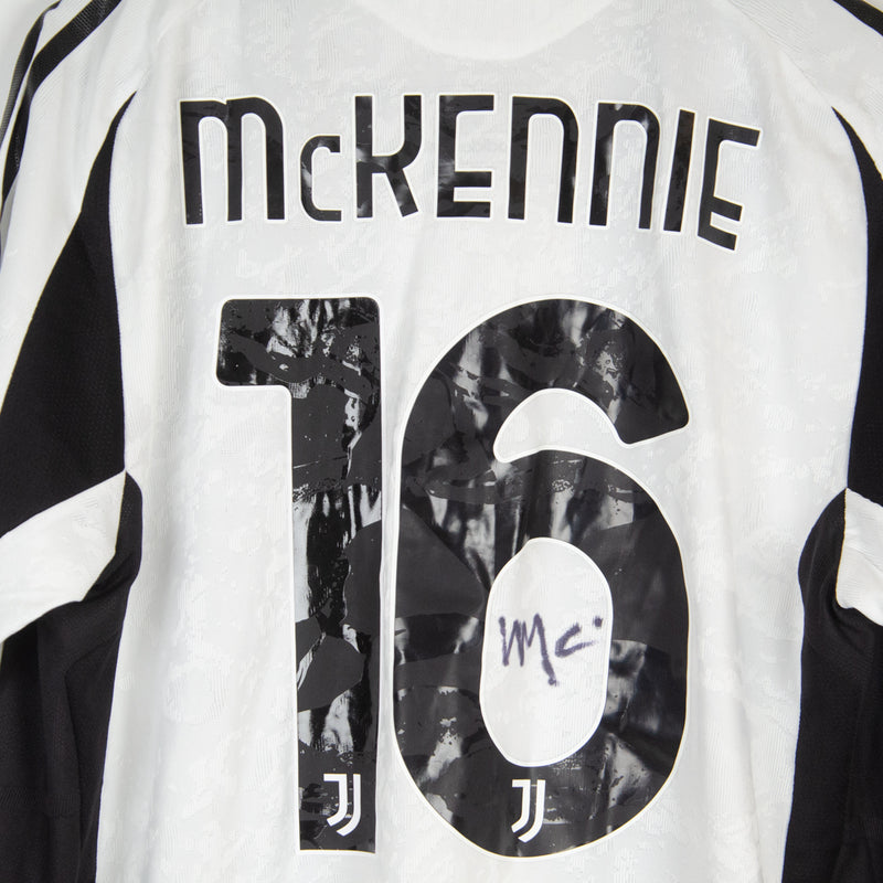 2024-2025 Juventus Adidas Match Issue Signed Home Shirt #16 Weston McKennie - Marketplace