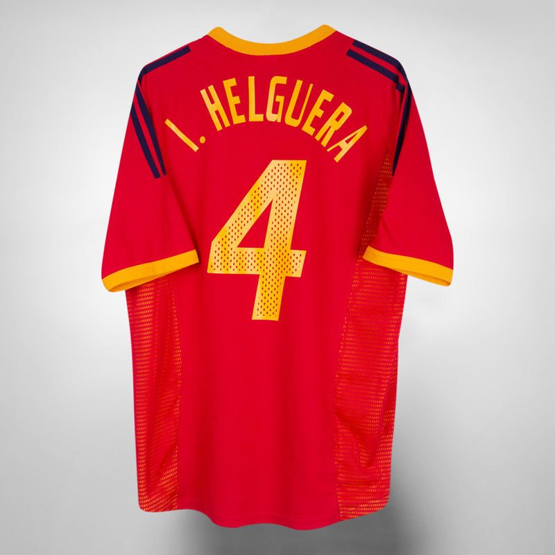 2002-2003 Spain Adidas Home Shirt #4 Iven Helguera - Marketplace