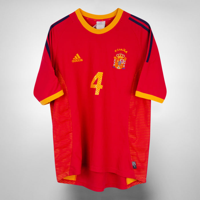 2002-2003 Spain Adidas Home Shirt #4 Iven Helguera - Marketplace