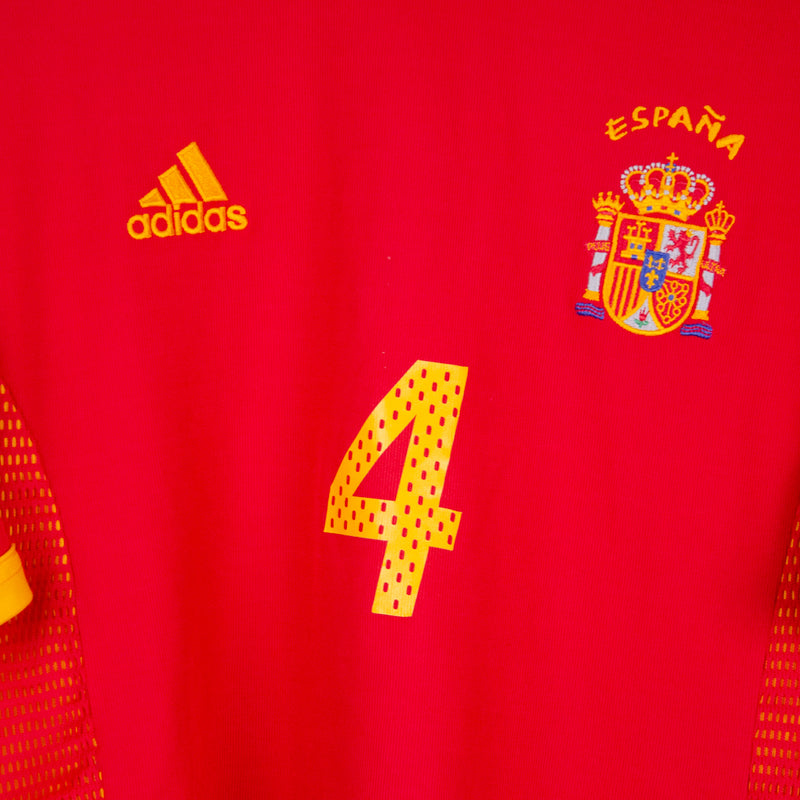 2002-2003 Spain Adidas Home Shirt #4 Iven Helguera - Marketplace