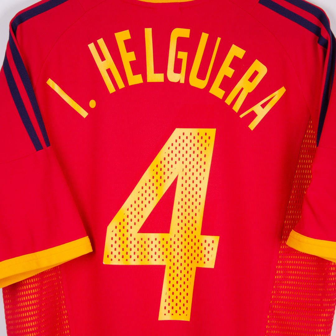 2002-2003 Spain Adidas Home Shirt #4 Iven Helguera - Marketplace