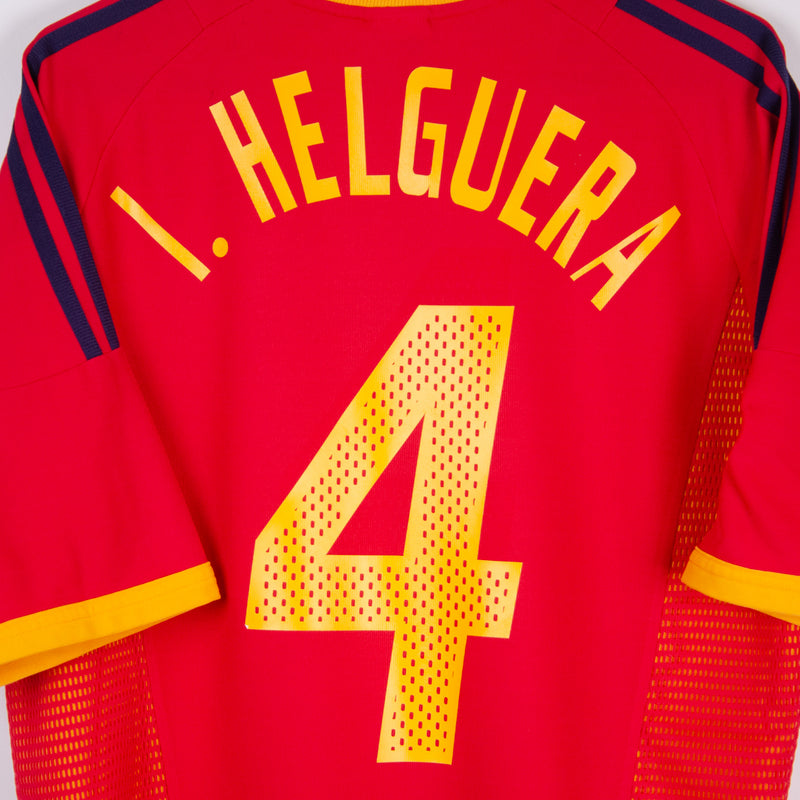 2002-2003 Spain Adidas Home Shirt #4 Iven Helguera - Marketplace